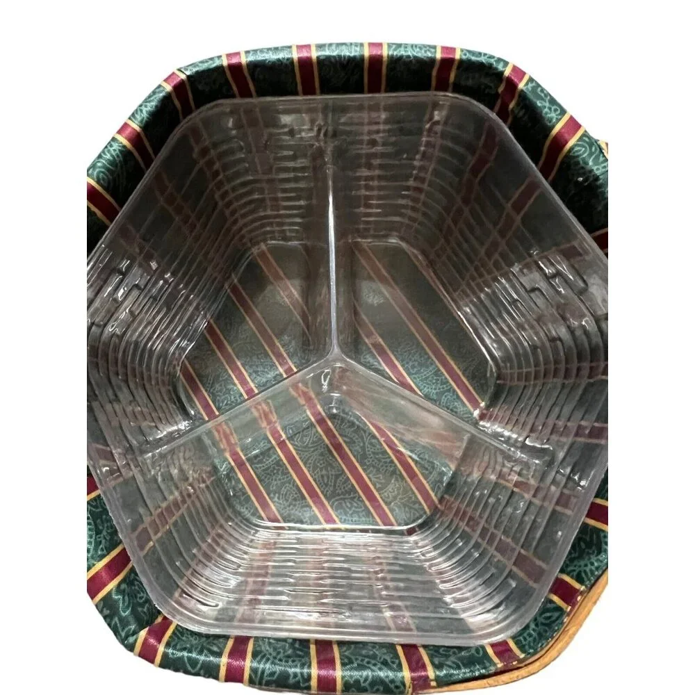 Longaberger Snowflake Basket 1997 Christmas Collection Liner & Divider Insert - Picture 16 of 16